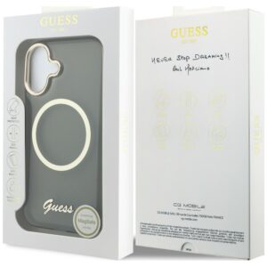 Dėklas Guess IML Script Metal MagSafe Apple iPhone 17 juodos spalvos - Image 8