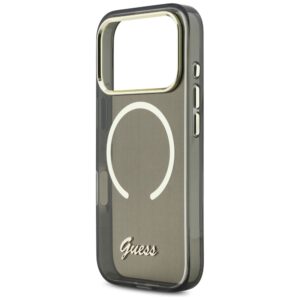 Dėklas Guess IML Script Metal MagSafe Apple iPhone 17 Pro Max juodos spalvos - Image 6