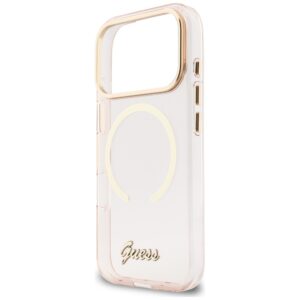 Dėklas Guess IML Script Metal MagSafe Apple iPhone 17 Pro rožinės spalvos - Image 6