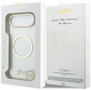 Dėklas Guess IML Script Metal MagSafe Apple iPhone 17 Air skaidrus - Image 8