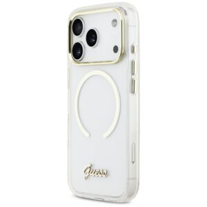 Dėklas Guess IML Script Metal MagSafe Apple iPhone 17 Pro Max skaidrus - Image 2