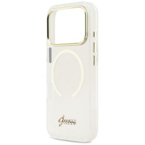 Dėklas Guess IML Script Metal MagSafe Apple iPhone 17 Pro Max skaidrus - Image 6