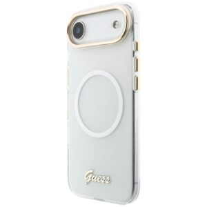 Dėklas Guess IML Gradient Script Metal MagSafe Apple iPhone 17 Air baltos spalvos - Image 2