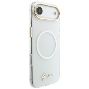 Dėklas Guess IML Gradient Script Metal MagSafe Apple iPhone 17 Air baltos spalvos - Image 4