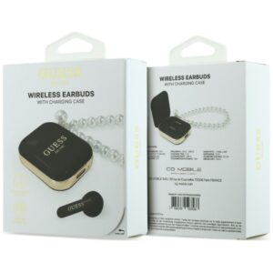Ausinės TWS Guess Pearl Strap juodos spalvos - Image 5