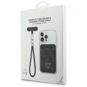 Guess wallet + hand strap set Guess triangle MagSafe juodos spalvos - Image 6