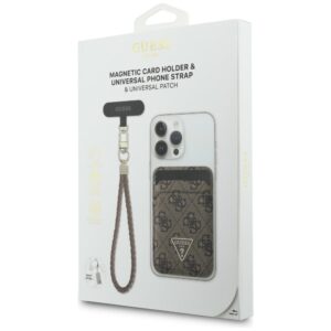 Guess wallet + hand strap set Guess triangle MagSafe brown - Image 6
