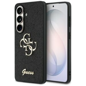 Dėklas Guess Fixed Glitter Big 4G Metal Logo Samsung Galaxy S26 juodos spalvos