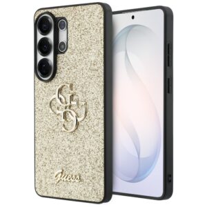 Dėklas Guess Fixed Glitter Big 4G Metal Logo Samsung Galaxy S26 Ultra auksinis