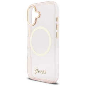 Dėklas Guess IML Script Metal MagSafe Apple iPhone 17 rožinės spalvos - Image 6
