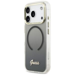 Dėklas Guess IML Gradient Script Metal MagSafe Apple iPhone 17 Pro juodos spalvos - Image 2