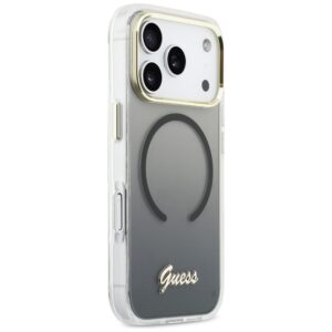 Dėklas Guess IML Gradient Script Metal MagSafe Apple iPhone 17 Pro juodos spalvos - Image 4