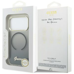 Dėklas Guess IML Gradient Script Metal MagSafe Apple iPhone 17 Pro juodos spalvos - Image 8