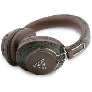 Ausinės Guess Triangle Logo Bluetooth ENC rudos spalvos - Image 2
