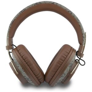 Ausinės Guess Triangle Logo Bluetooth ENC rudos spalvos - Image 3