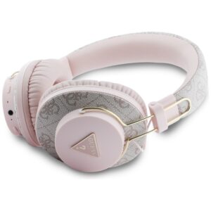 Ausinės Guess Triangle Logo Bluetooth ENC rožinės spalvos - Image 2