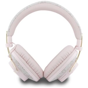 Ausinės Guess Triangle Logo Bluetooth ENC rožinės spalvos - Image 3