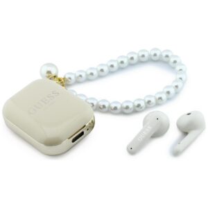 Ausinės TWS Guess Pearl Strap beige - Image 1
