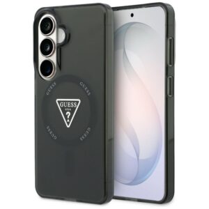 Dėklas Guess IML Gradient Triangle MagSafe Samsung Galaxy S26 juodos spalvos