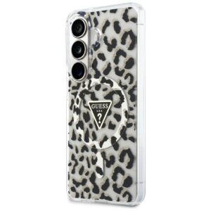 Dėklas Guess IML Leopard Print Triangle MagSafe Samsung Galaxy S26 juodos spalvos - Image 2