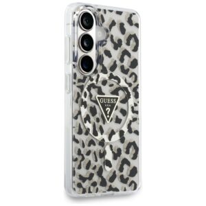 Dėklas Guess IML Leopard Print Triangle MagSafe Samsung Galaxy S26 juodos spalvos - Image 4