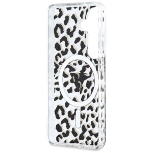 Dėklas Guess IML Leopard Print Triangle MagSafe Samsung Galaxy S26 juodos spalvos - Image 7