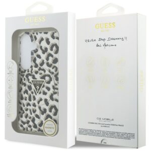 Dėklas Guess IML Leopard Print Triangle MagSafe Samsung Galaxy S26 juodos spalvos - Image 8