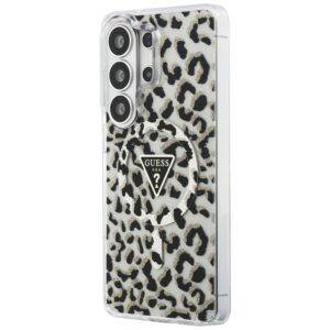 Dėklas Guess IML Leopard Print Triangle MagSafe Samsung Galaxy S26 Ultra juodos spalvos - Image 2