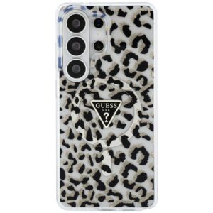 Dėklas Guess IML Leopard Print Triangle MagSafe Samsung Galaxy S26 Ultra juodos spalvos - Image 3