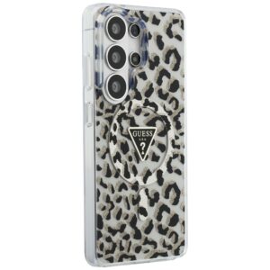 Dėklas Guess IML Leopard Print Triangle MagSafe Samsung Galaxy S26 Ultra juodos spalvos - Image 4
