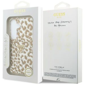 Dėklas Guess IML Leopard Print Triangle MagSafe Samsung Galaxy S26 rudos spalvos - Image 8