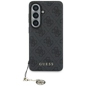 Dėklas Guess 4G Classic Logo Charm MagSafe Samsung Galaxy S26 juodos spalvos