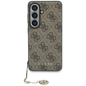 Dėklas Guess 4G Classic Logo Charm MagSafe Samsung Galaxy S26 rudos spalvos