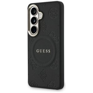 Dėklas Guess Saffiano Peony Embossed Ring MagSafe Samsung Galaxy S26 juodos spalvos - Image 2