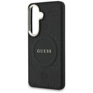 Dėklas Guess Saffiano Peony Embossed Ring MagSafe Samsung Galaxy S26 juodos spalvos - Image 6