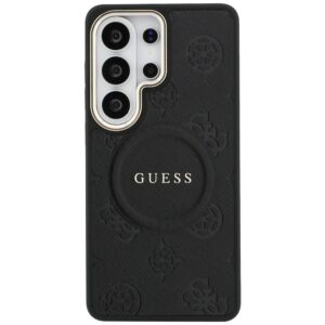 Dėklas Guess Saffiano Peony Embossed Ring MagSafe Samsung Galaxy S26 Ultra juodos spalvos - Image 3