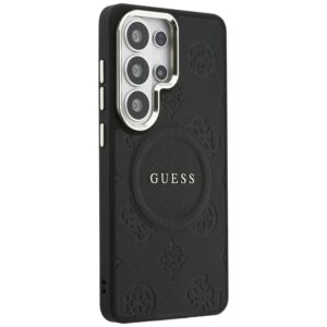 Dėklas Guess Saffiano Peony Embossed Ring MagSafe Samsung Galaxy S26 Ultra juodos spalvos - Image 4