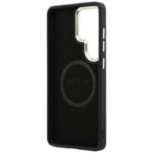 Dėklas Guess Saffiano Peony Embossed Ring MagSafe Samsung Galaxy S26 Ultra juodos spalvos - Image 7