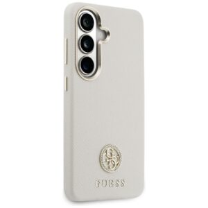 Dėklas Guess Rhinestone Round Logo MagSafe Samsung Galaxy S26 beige - Image 4