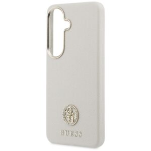 Dėklas Guess Rhinestone Round Logo MagSafe Samsung Galaxy S26 beige - Image 6