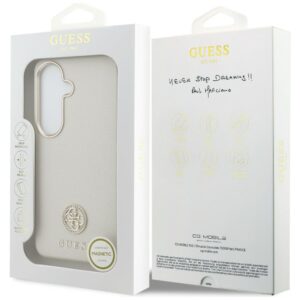 Dėklas Guess Rhinestone Round Logo MagSafe Samsung Galaxy S26 beige - Image 8