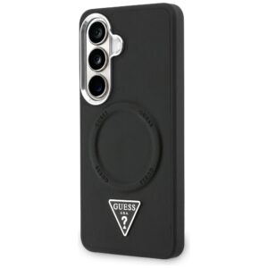 Dėklas Guess Embossed Ring Triangle Logo MagSafe Samsung Galaxy S26 juodos spalvos - Image 2