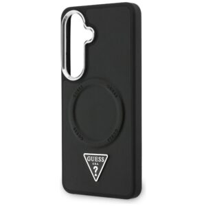 Dėklas Guess Embossed Ring Triangle Logo MagSafe Samsung Galaxy S26 juodos spalvos - Image 6
