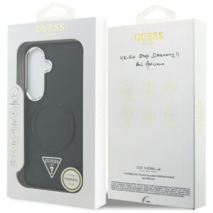 Dėklas Guess Embossed Ring Triangle Logo MagSafe Samsung Galaxy S26 juodos spalvos - Image 8