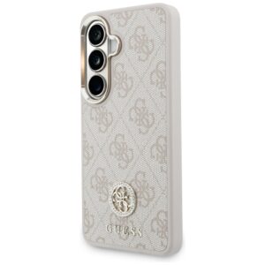 Dėklas Guess 4G Big Rhinestone Triangle Strap MagSafe for Samsung Galaxy S26 rožinės spalvos - Image 2
