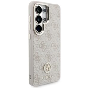 Dėklas Guess 4G Big Rhinestone Triangle Strap MagSafe for Samsung Galaxy S26 Ultra rožinės spalvos - Image 4
