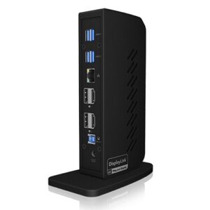 ICY BOX IB-DK2252AC Vielinis USB 3.2 Gen 1 (3.1 Gen 1) Type-C Juoda - Image 3