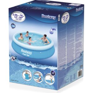 Bestway Fast Set 57273 antžeminis baseinas Pripučiamas baseinas Apskritas 5377 L Mėlyna - Image 2