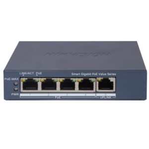 Hikvision DS-3E1505P-EI/M tinklo komutatorius Valdomas Gigabit Ethernet (10/100/1000) Maitinimas per Eternetą (PoE) Pilka