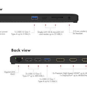 ICY BOX IB-DK2116-C Prijungimas USB 3.2 Gen 2 (3.1 Gen 2) Type-C Juoda - Image 3